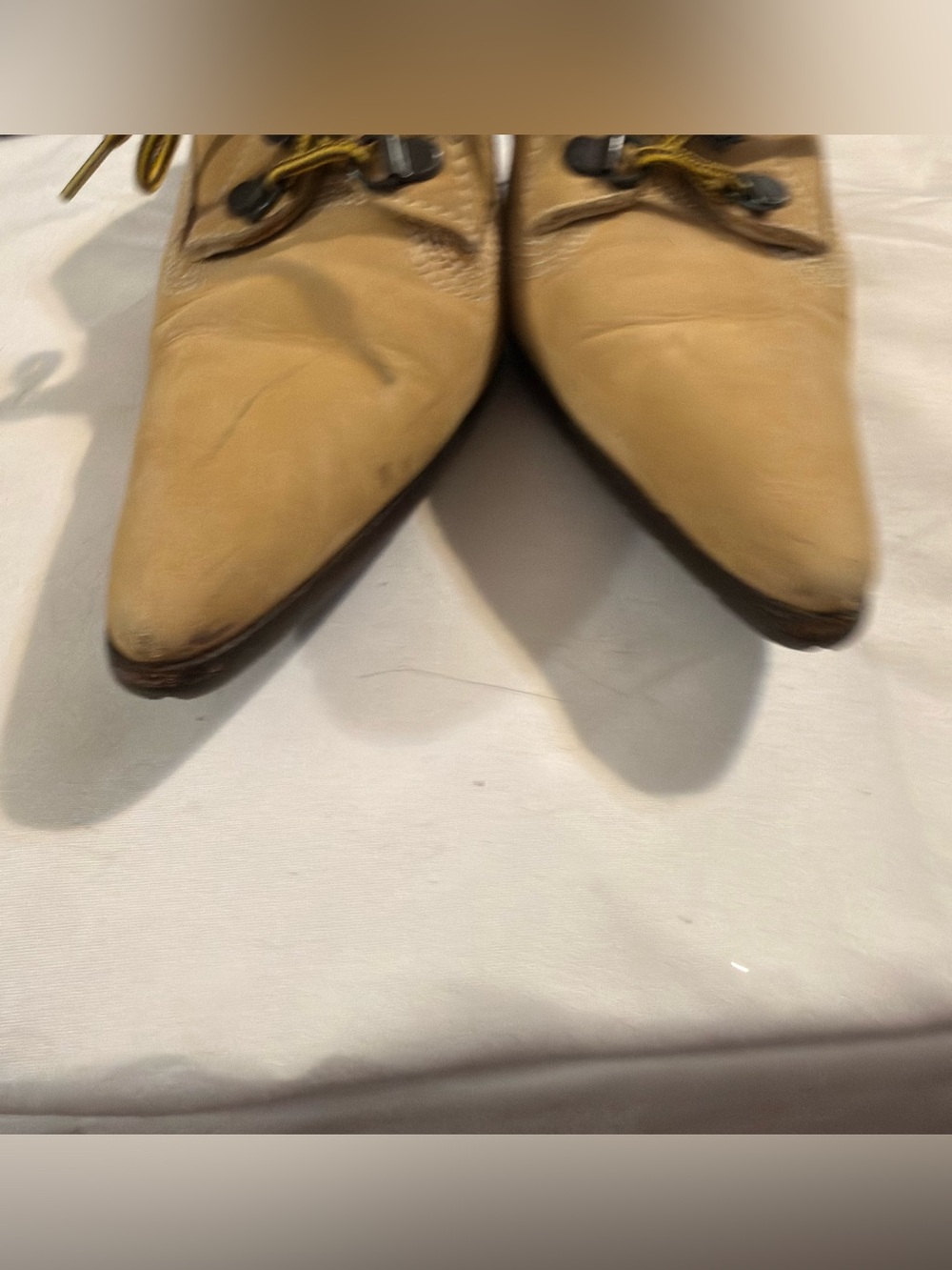 Vintage Manolo Blahnik Oklamod Timberland Pointed Toe Lace-Up Mules EU 38 US 7.5 - Picture 10 of 16